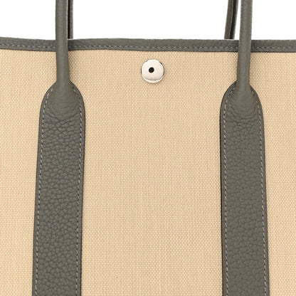 Hermes Toile Militaire Vache Country Garden Party 30 TPM Tote Beton Gris Meyer 8 of 11