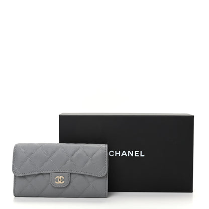 Chanel Caviar Quilted Medium Flap Wallet Grey 8 of 8