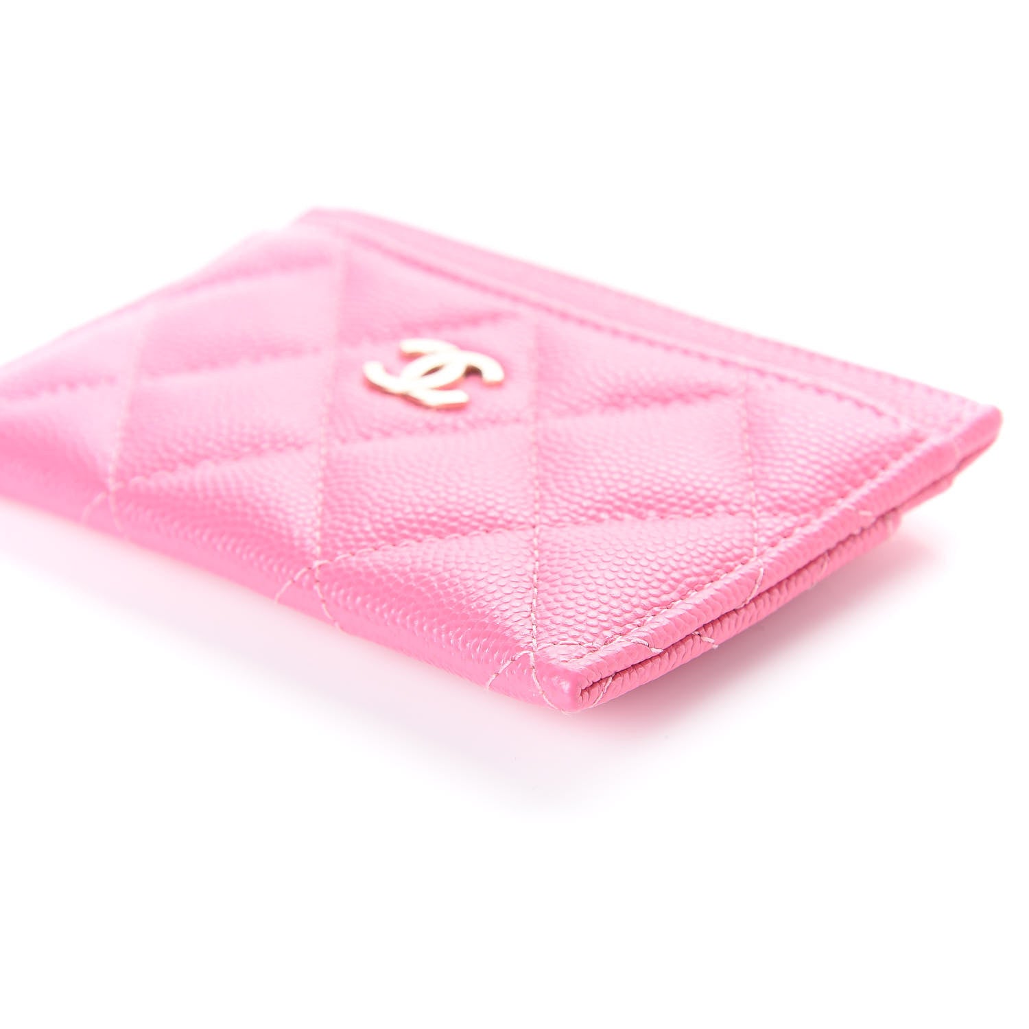 Chanel Caviar Quilted Card Holder Pink 5 of 10
