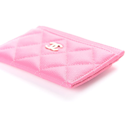 Chanel Caviar Quilted Card Holder Pink 5 of 10