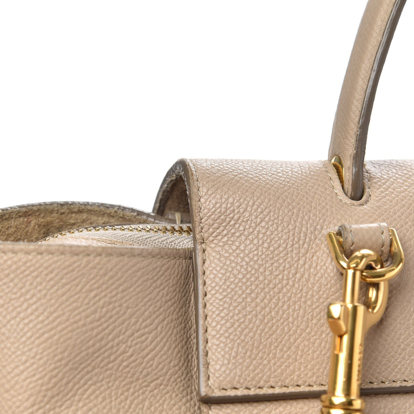 Grained Calfskin Mini Belt Bag Light Taupe