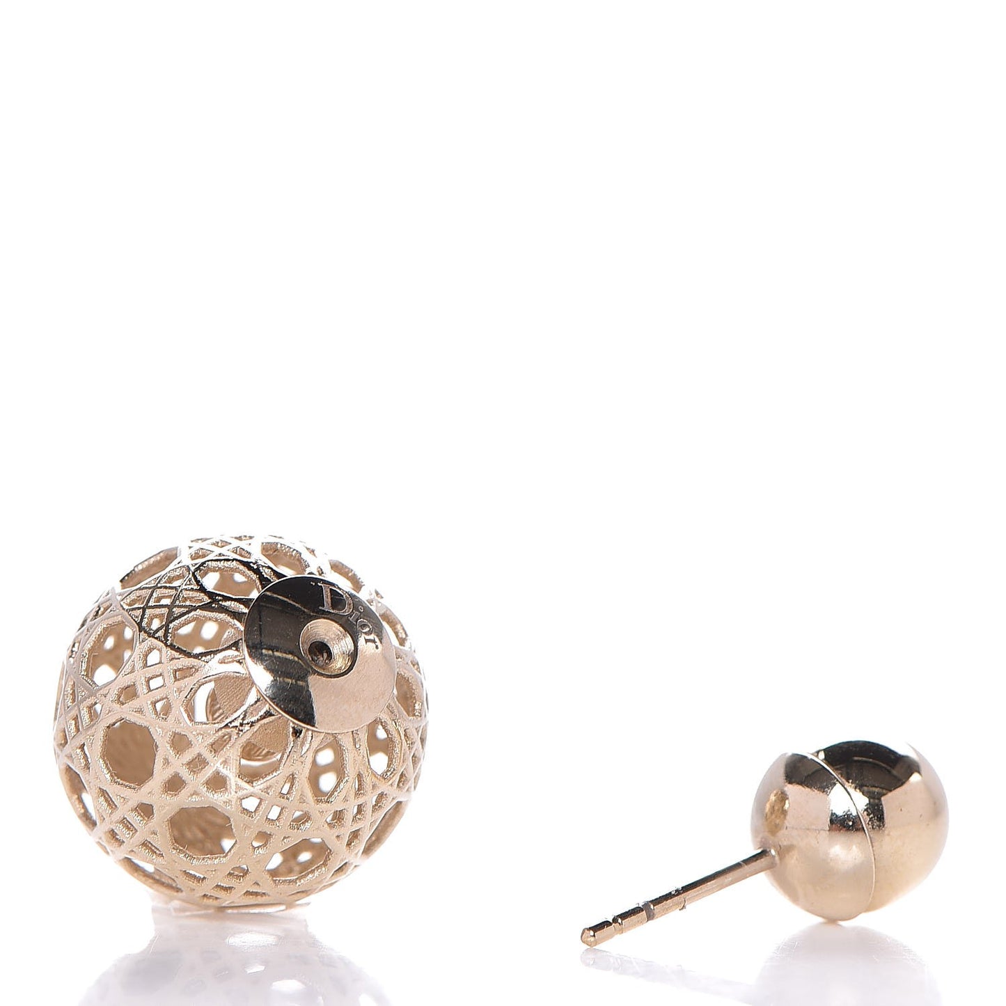 Cannage Mise En Dior Tribal Earrings Gold