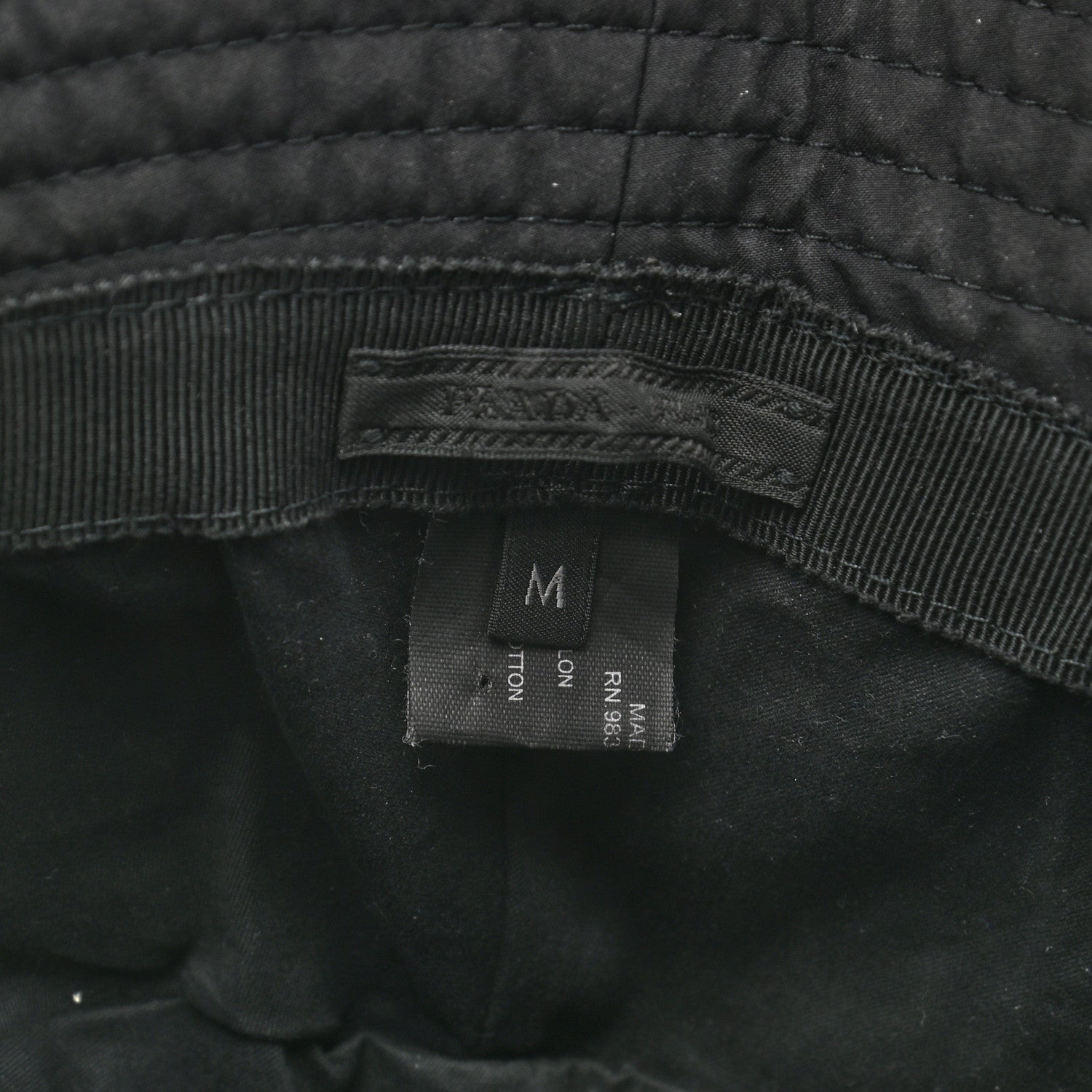 Prada Nylon Bucket Hat M Black 8 of 8