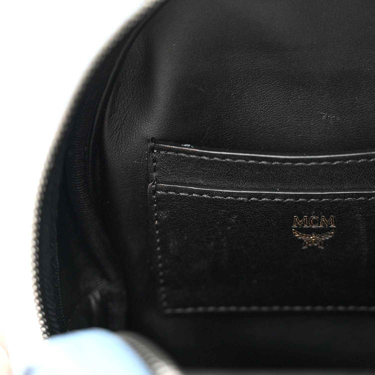 MCM Visetos Side Stud X-Mini Stark Bebe Boo Backpack Blue 6 of 12