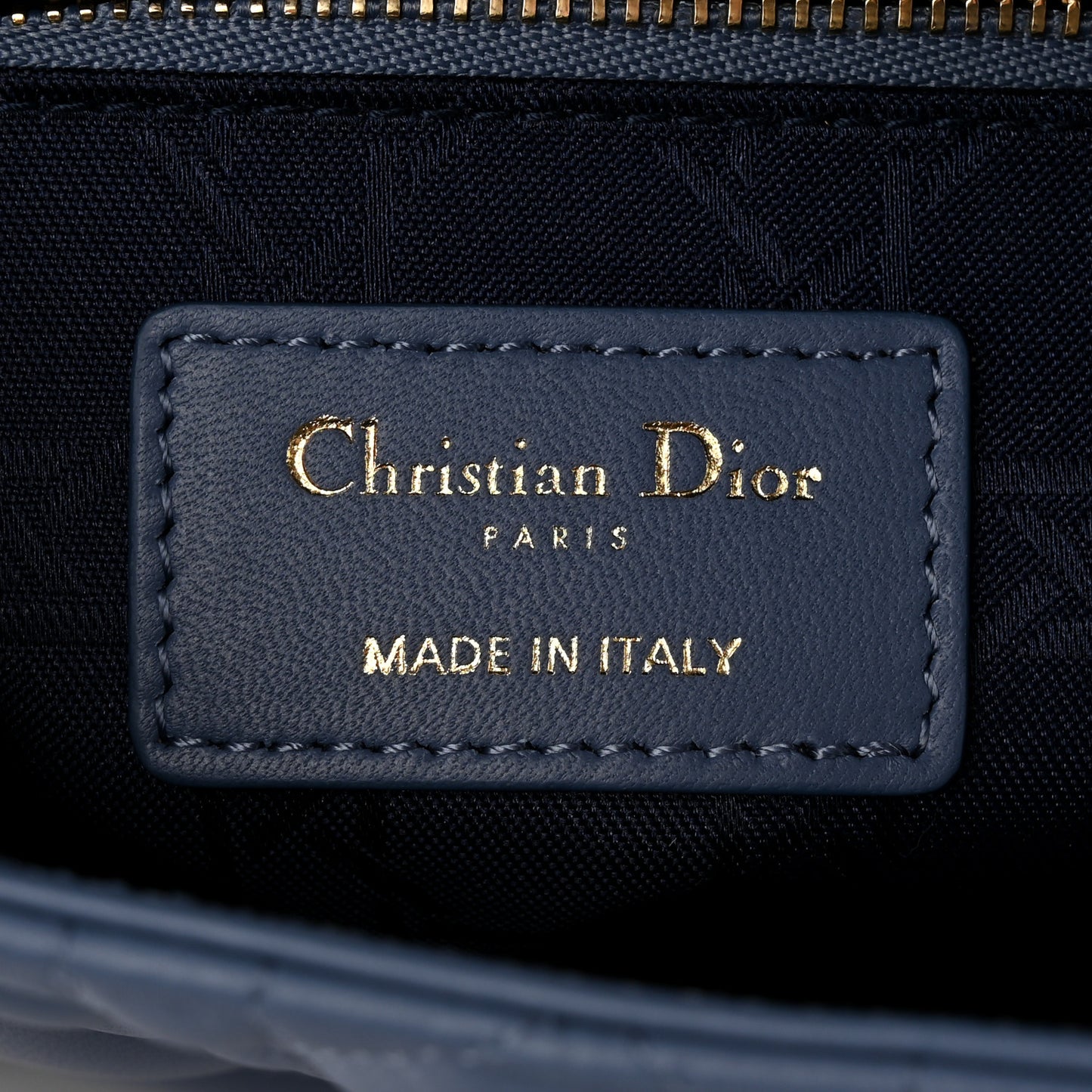 Lambskin Cannage Small Lady Dior Denim