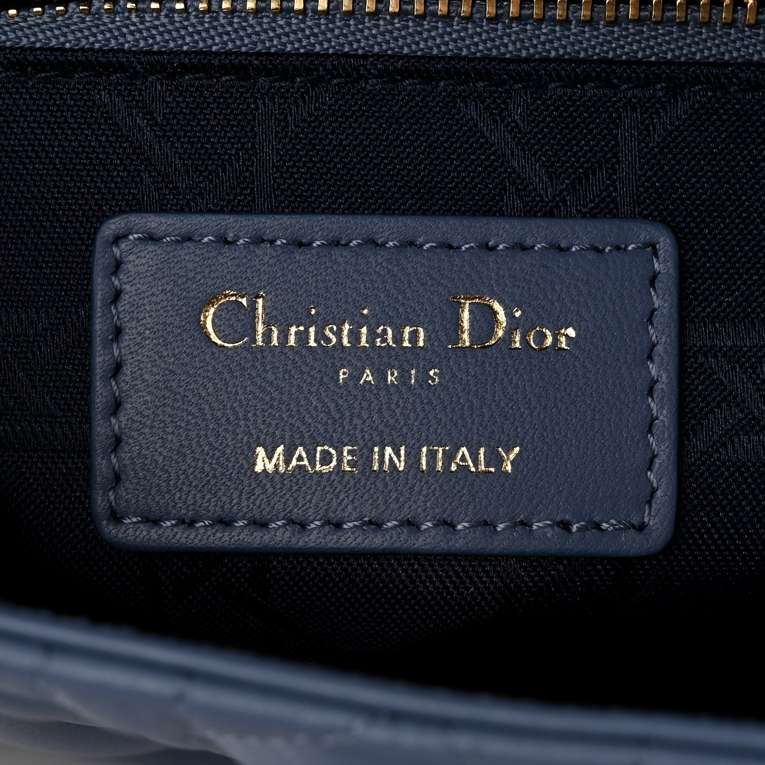 Christian Dior Lambskin Cannage Small Lady Dior Denim 6 of 15