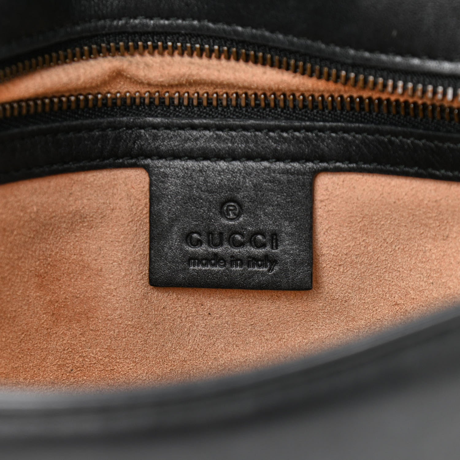 Gucci Calfskin Matelasse Small GG Marmont Shoulder Bag Black 6 of 11