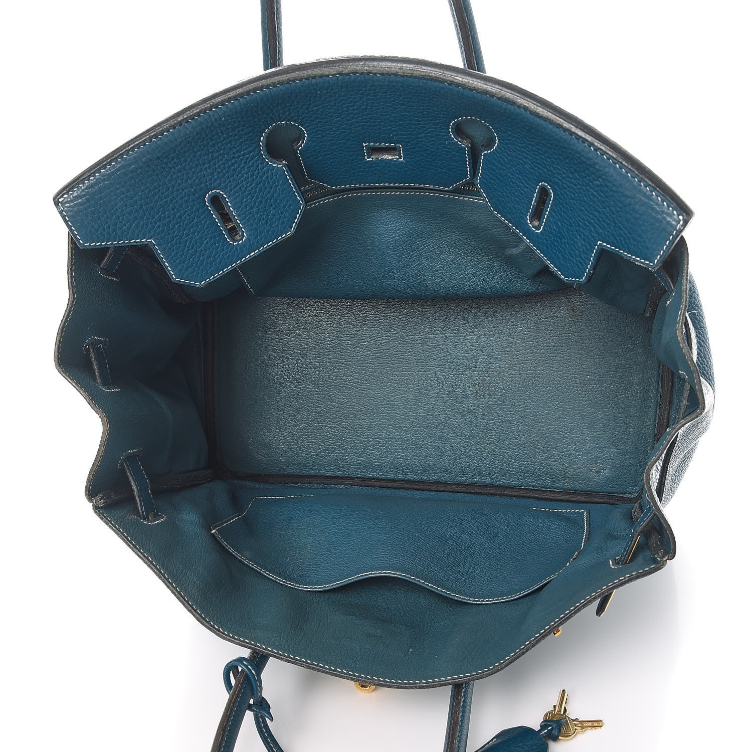 Hermes Taurillon Clemence Birkin 35 Bleu Thalassa 7 of 56