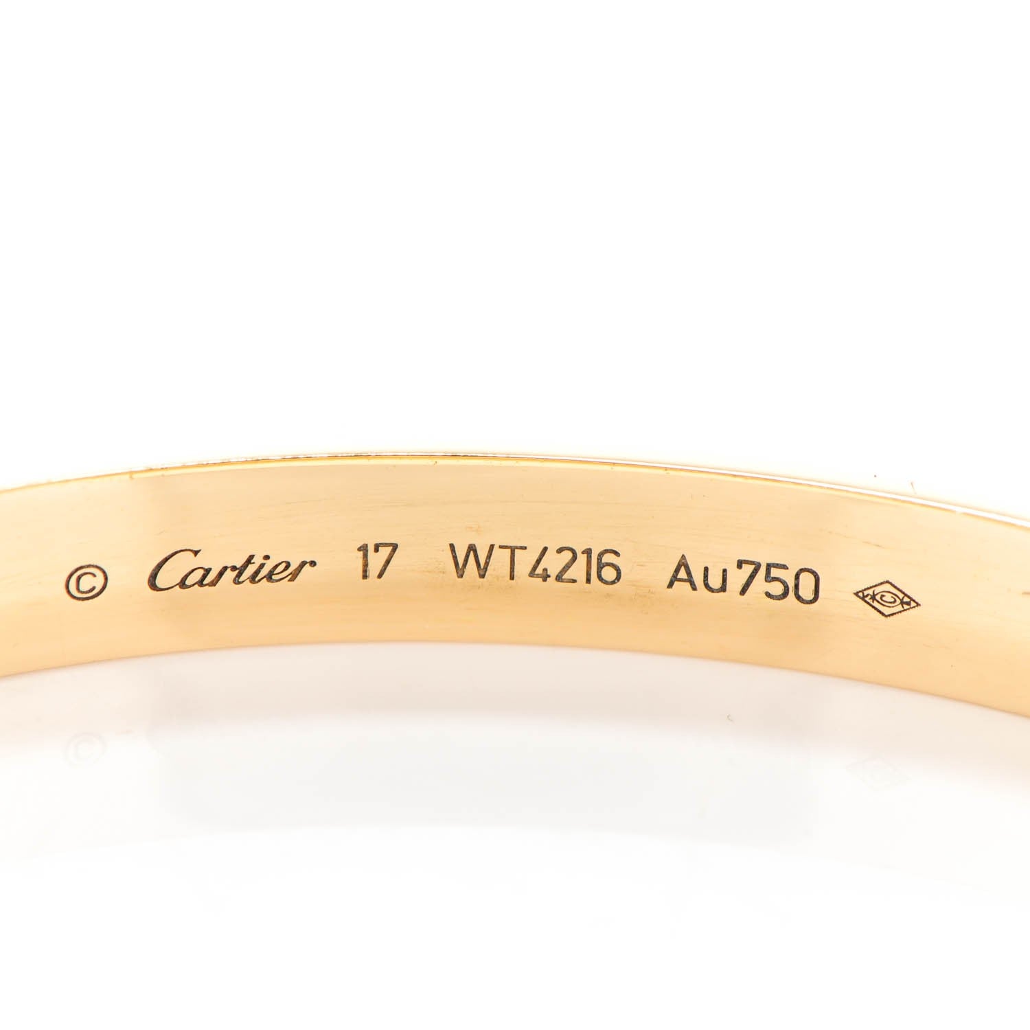 Cartier 18K Yellow Gold LOVE Bracelet 17 4 of 7