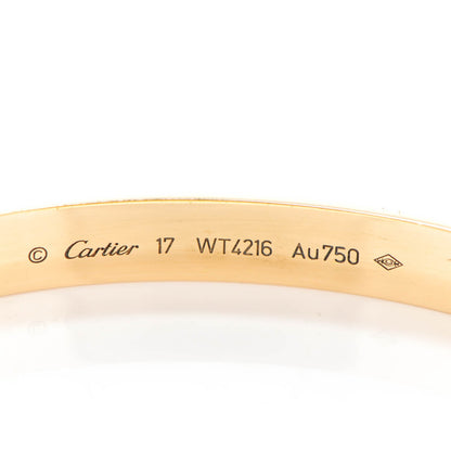 Cartier 18K Yellow Gold LOVE Bracelet 17 4 of 7