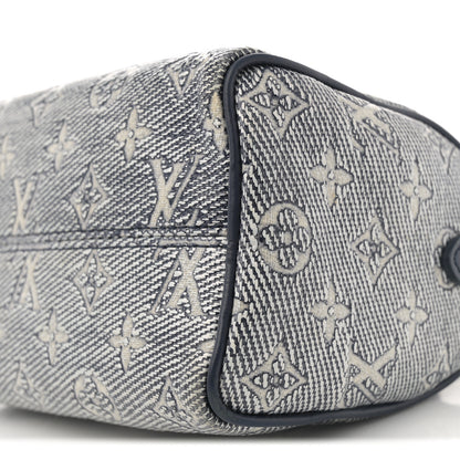 Louis Vuitton Monoglam Speedy Bandouliere 20 Blue 9 of 10