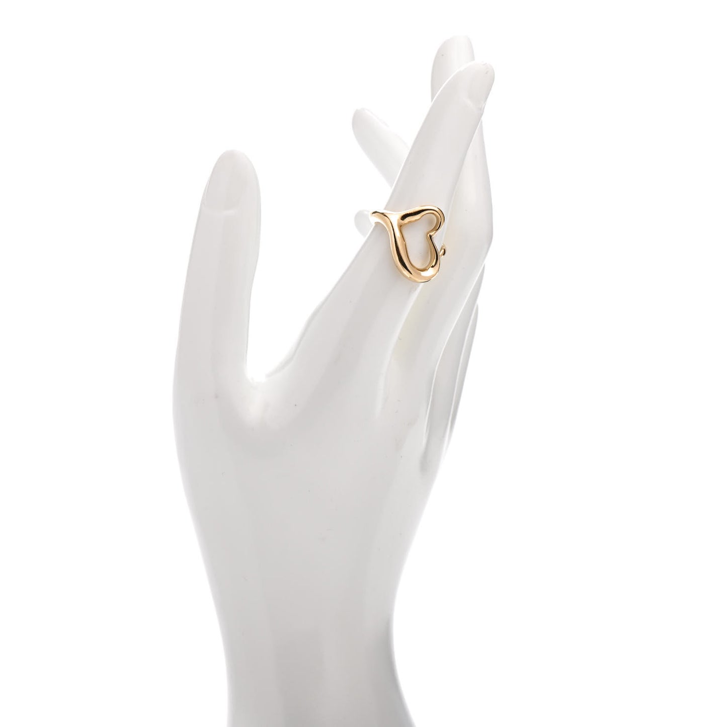 18K Yellow Gold Medium Elsa Peretti Open Heart Ring 49 5