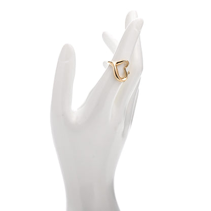 Tiffany 18K Yellow Gold Medium Elsa Peretti Open Heart Ring 49 5 2 of 5