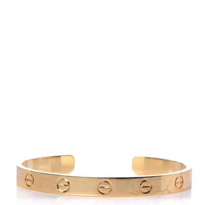 Cartier 18K Yellow Gold LOVE Cuff Bracelet 16 1 of 8