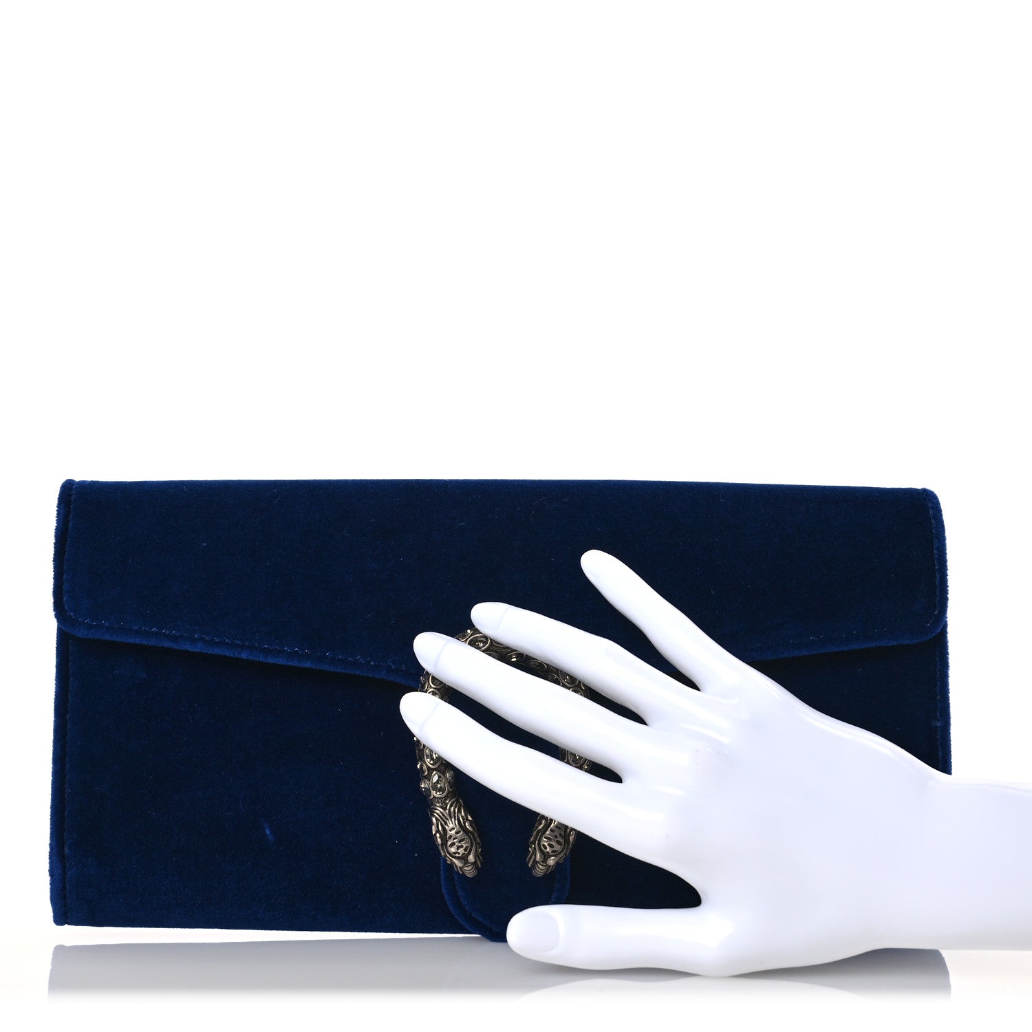 Gucci Velvet Dionysus Clutch Cobalt 2 of 11