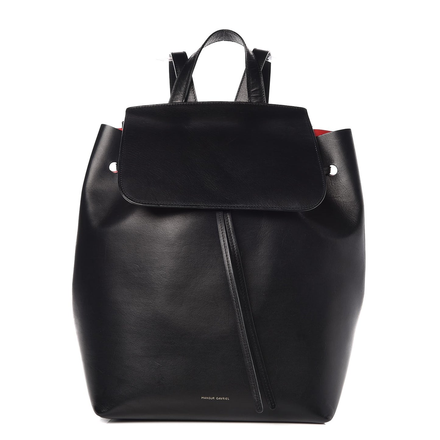Vegetable Tanned Calfskin Backpack Black Flamma