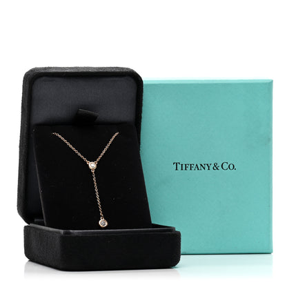Tiffany 18K Rose Gold Diamond Elsa Peretti Diamonds by the Yard Lariat Necklace 5 of 5