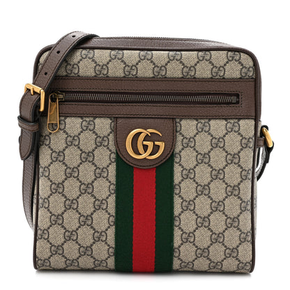 Gucci GG Supreme Monogram Web Small Ophidia Messenger Bag Brown 1 of 11