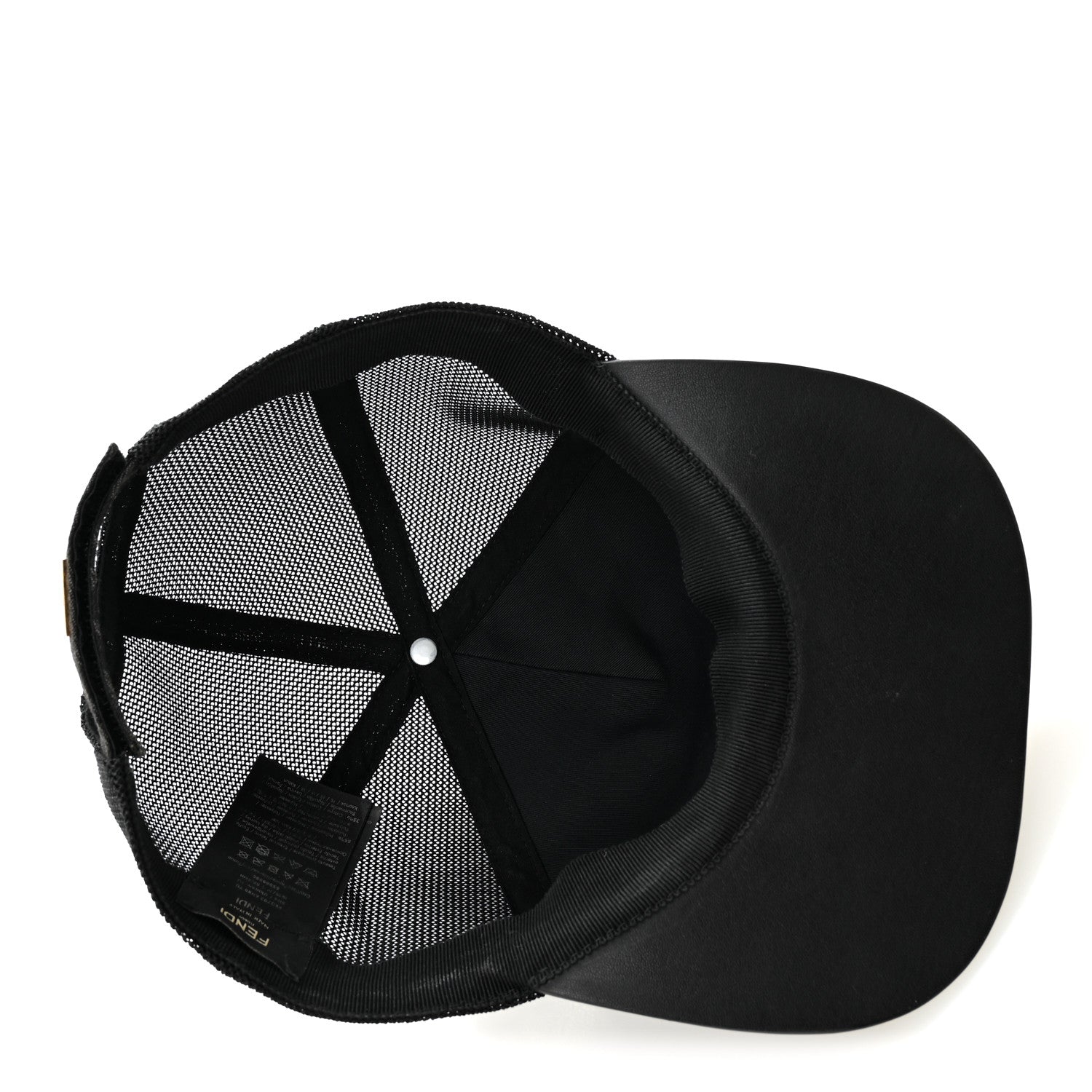 Fendi Canvas Mesh FF Reloaded Baseball Hat Black 7 of 9