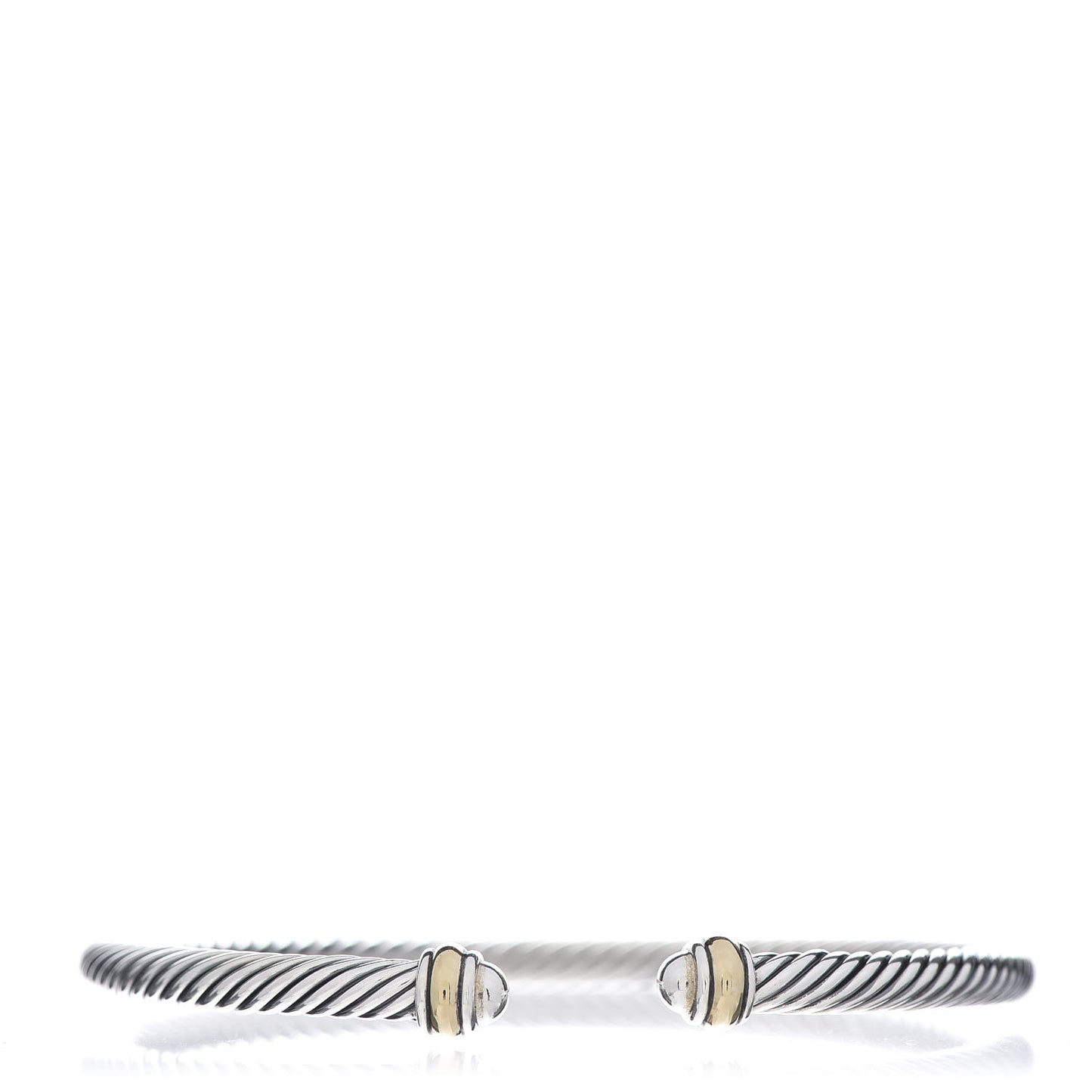 Sterling Silver 18K Yellow Gold 4mm Cable Classics Bracelet
