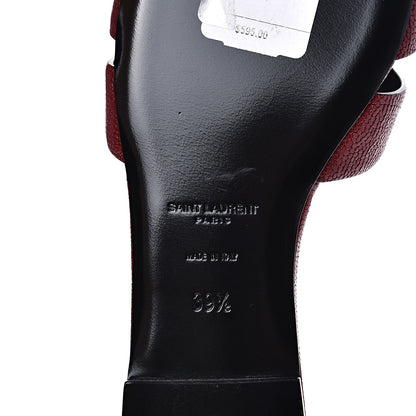 Saint Laurent Grain De Poudre Nu Pied 05 Slide Sandals 39.5 Cordovan 7 of 9