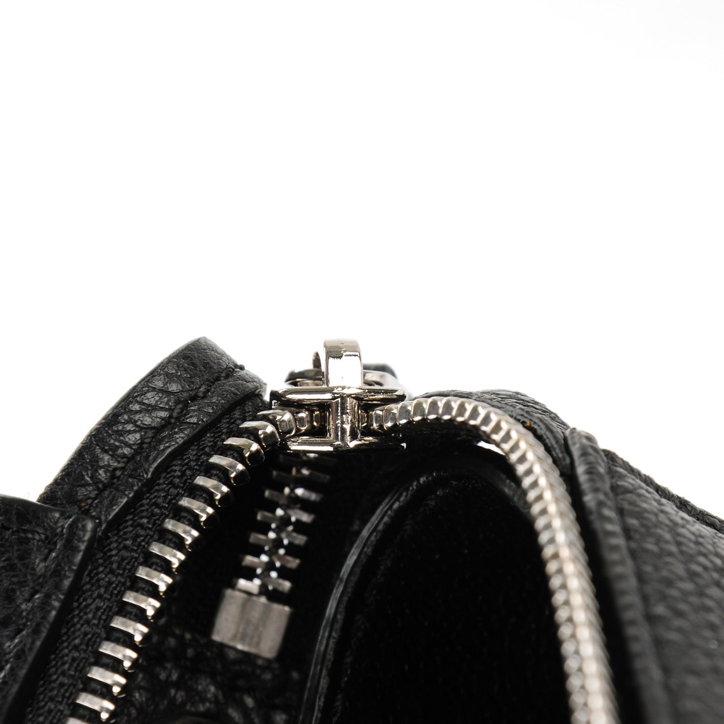 Grained Calfskin Large Edge Shoulder Bag Black