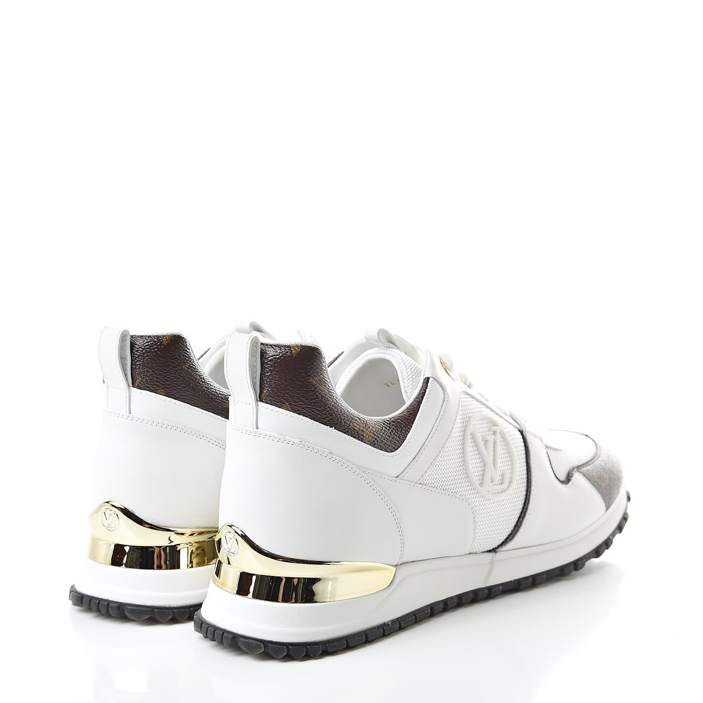 Calfskin Monogram Run Away Sneakers 41 White