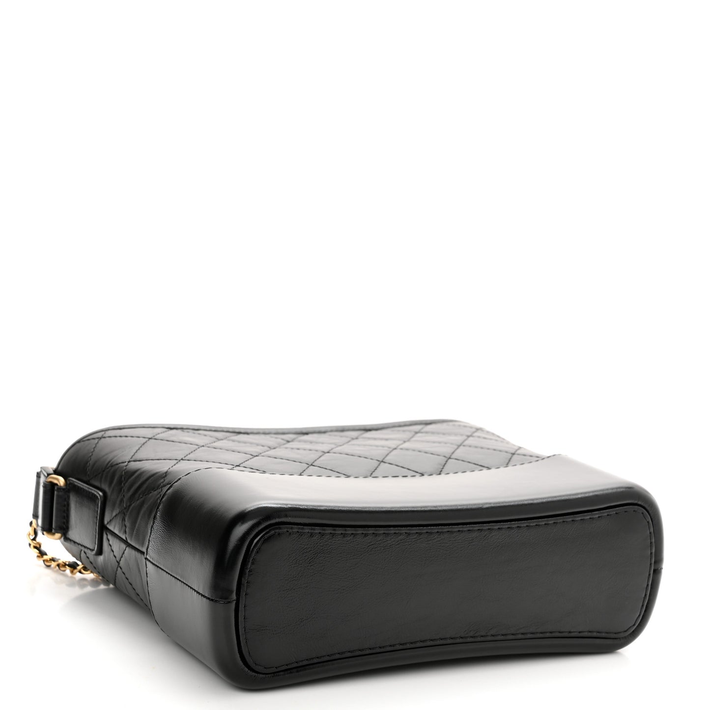 Aged Calfskin Quilted New Medium Gabrielle Hobo Black