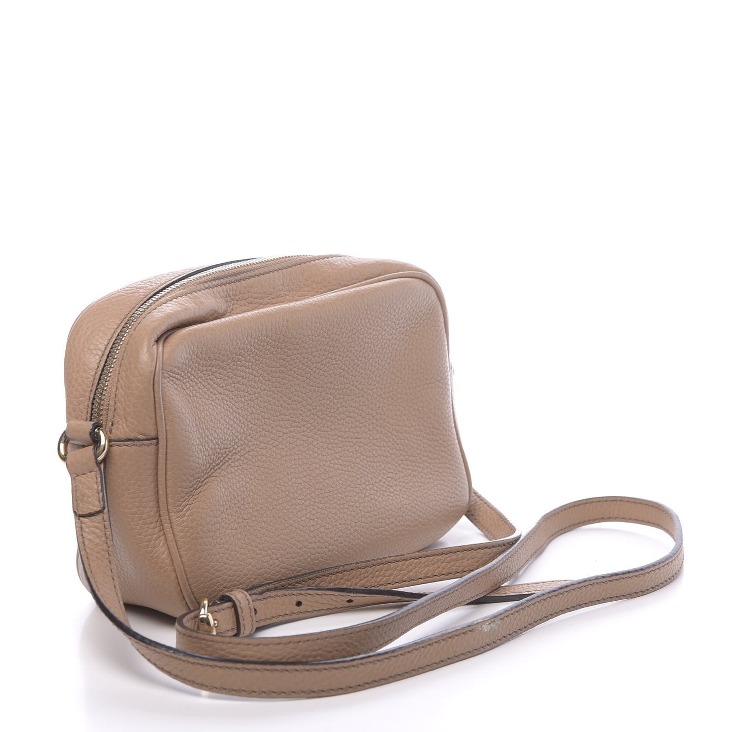 Pebbled Calfskin Small Soho Disco Bag Rose Beige