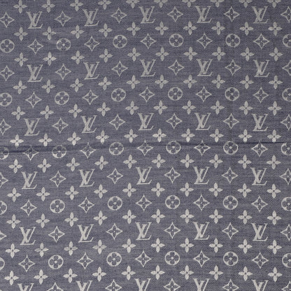 Louis Vuitton Silk Wool Monogram Denim Shawl Blue 1 of 5