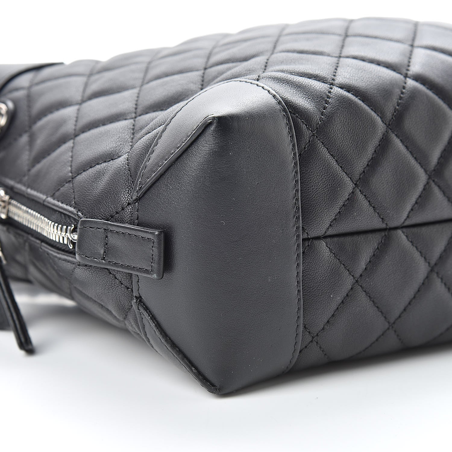 Chanel Lambskin Quilted Messenger Bag Black 9 of 10