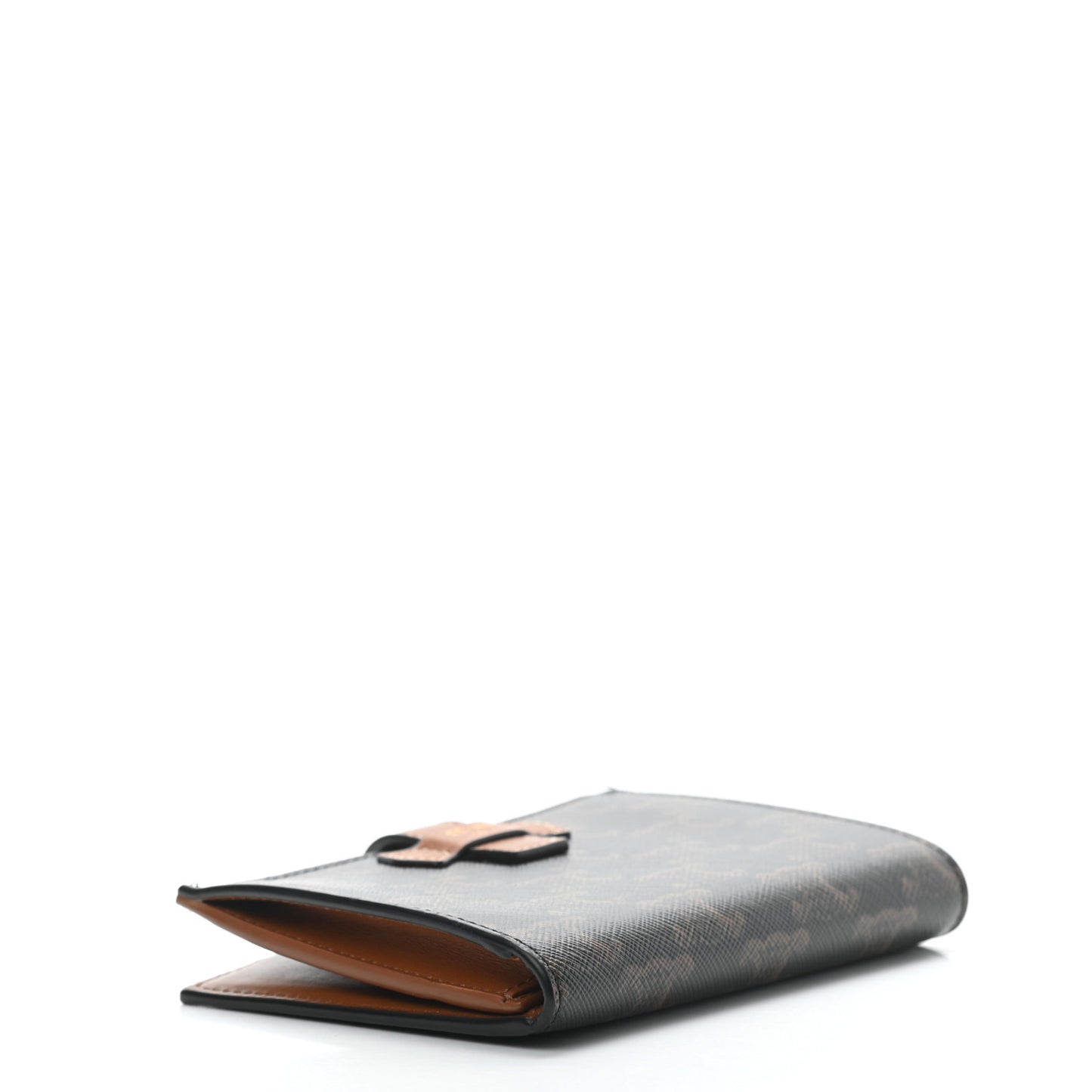 Canvas Triomphe Medium Strap Wallet Tan