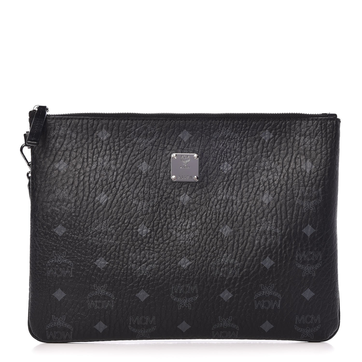 MCM Visetos Medium Stark Wristlet Pouch Black 1 of 9