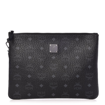 MCM Visetos Medium Stark Wristlet Pouch Black 1 of 9