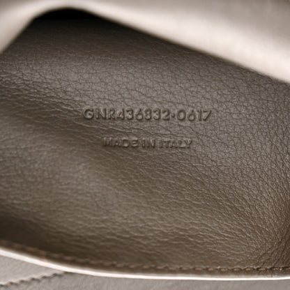 Saint Laurent Calfskin Crocodile Embossed Small Monogram Downtown Cabas Earth 7 of 15