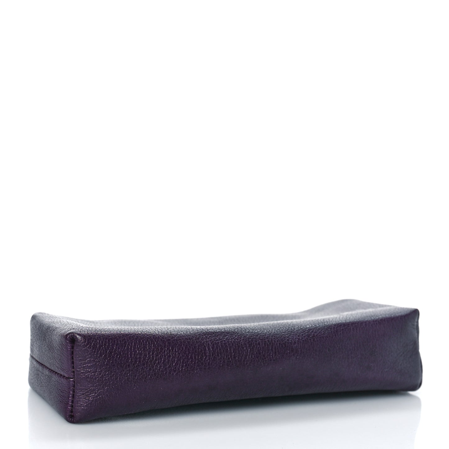 Goatskin Camellia Embossed Cosmetic Case Purple
