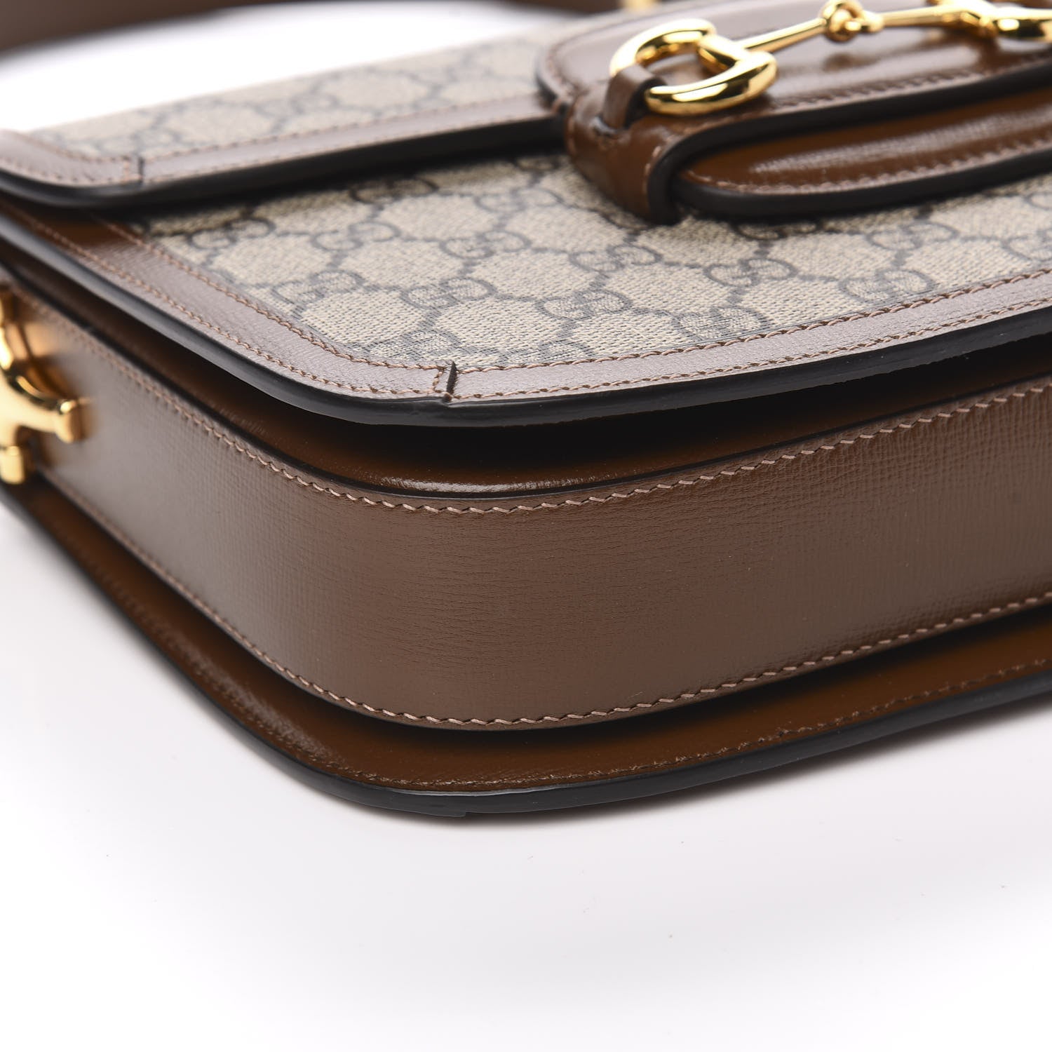 Gucci GG Supreme Monogram Horsebit 1955 Shoulder Bag Beige Brown Sugar 8 of 10