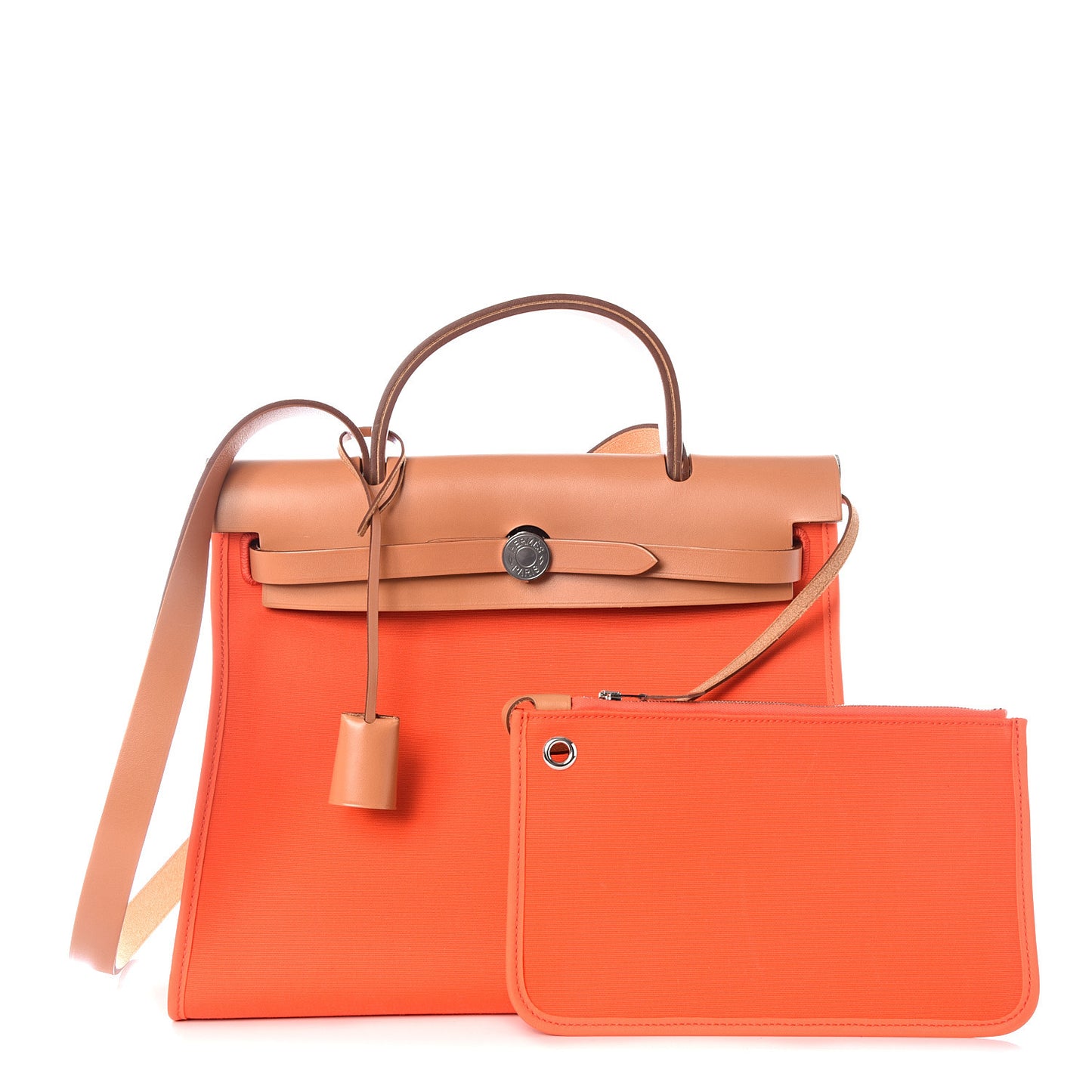 Vache Hunter Toile Herbag Zip 31 PM Capucine Fauve