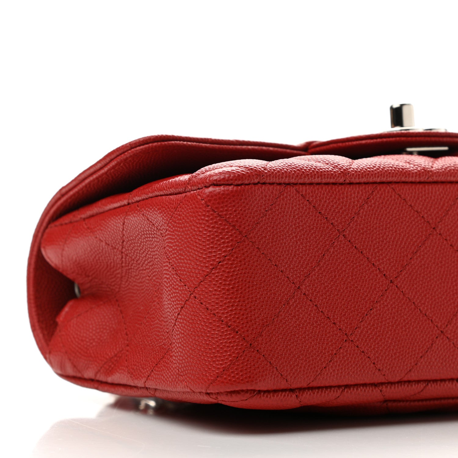 Chanel Caviar Quilted Mini Rectangular Flap Red 9 of 11