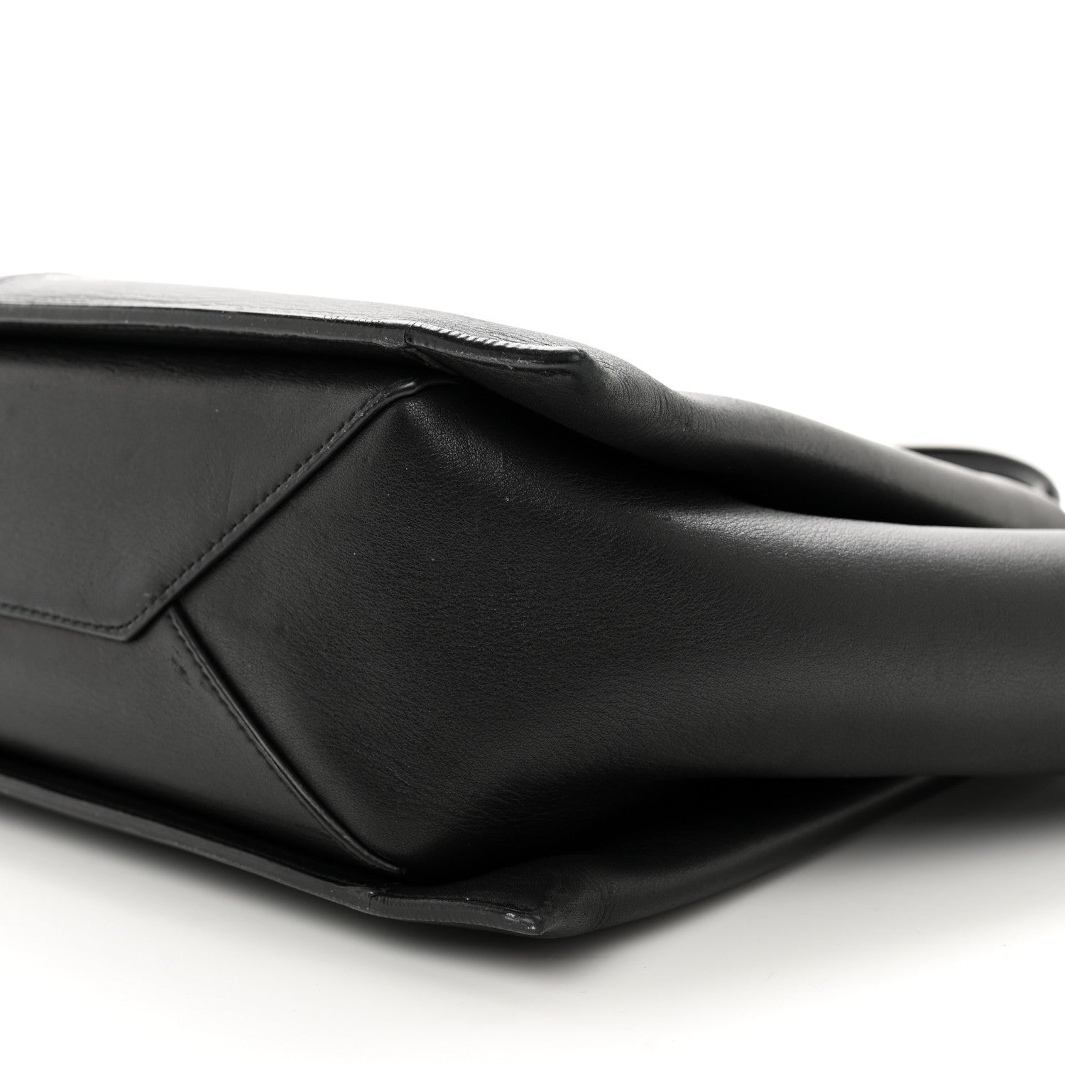 Celine Supple Natural Calfskin Medium Tri-Fold Bag Black 10 of 13