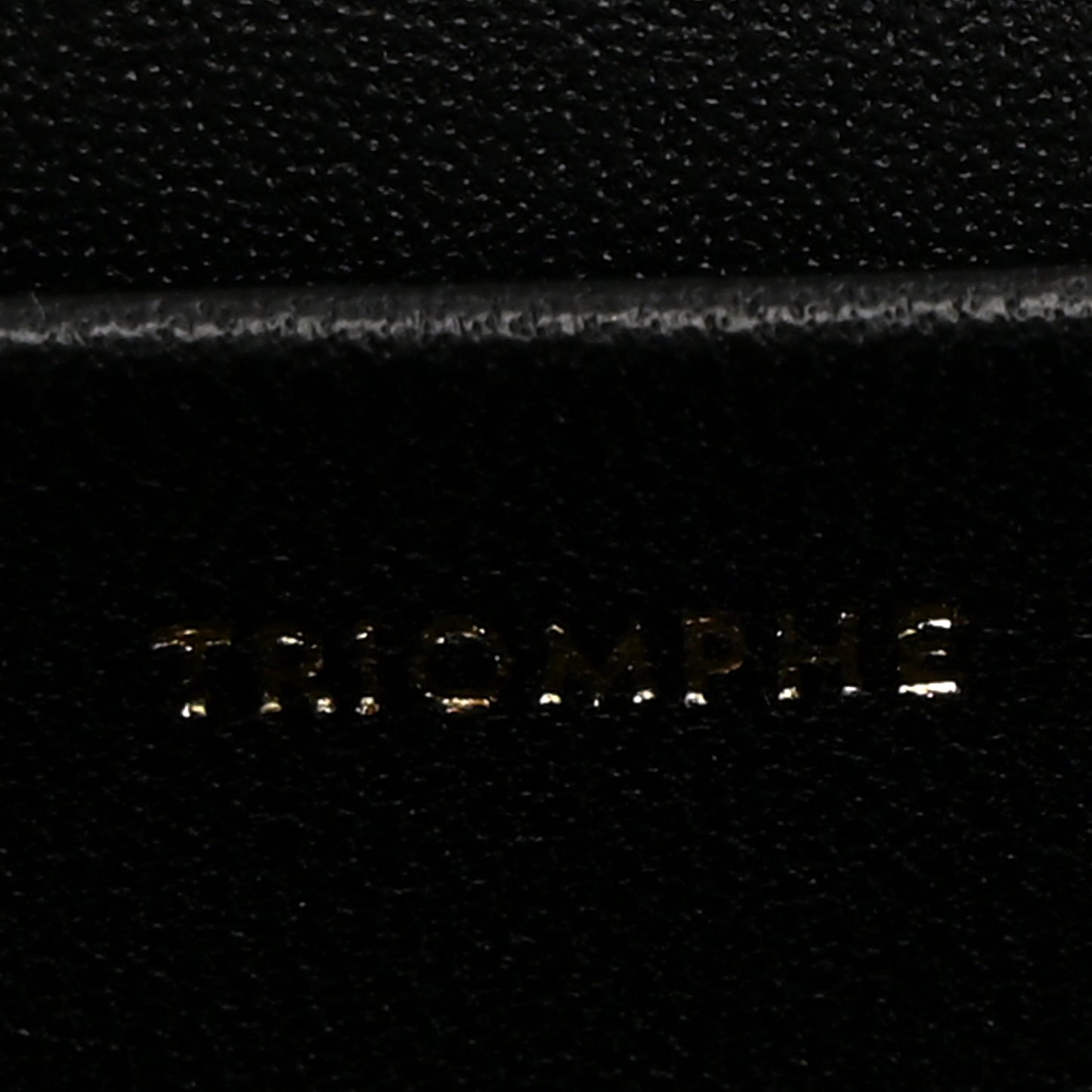 Shiny Calfskin Triomphe Chain Shoulder Bag Black