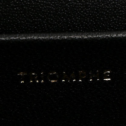 Celine Shiny Calfskin Triomphe Chain Shoulder Bag Black 6 of 9