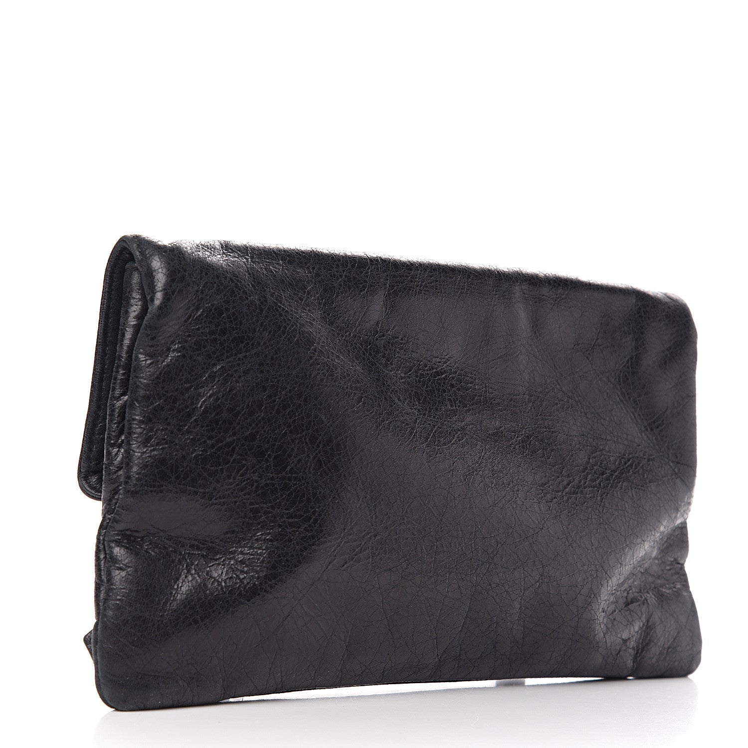 Balenciaga Agneau Giant 21 Rose Gold Hardware Envelope Clutch Black 2 of 8
