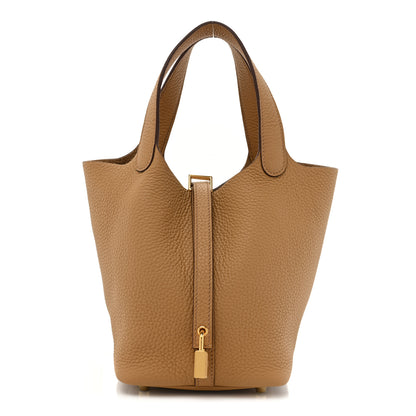 Hermes Taurillon Clemence Picotin Lock 18 PM Biscuit 1 of 10