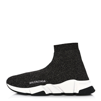 Balenciaga Knit Metal Womens Speed Sneakers 39 Black Gold 1 of 8