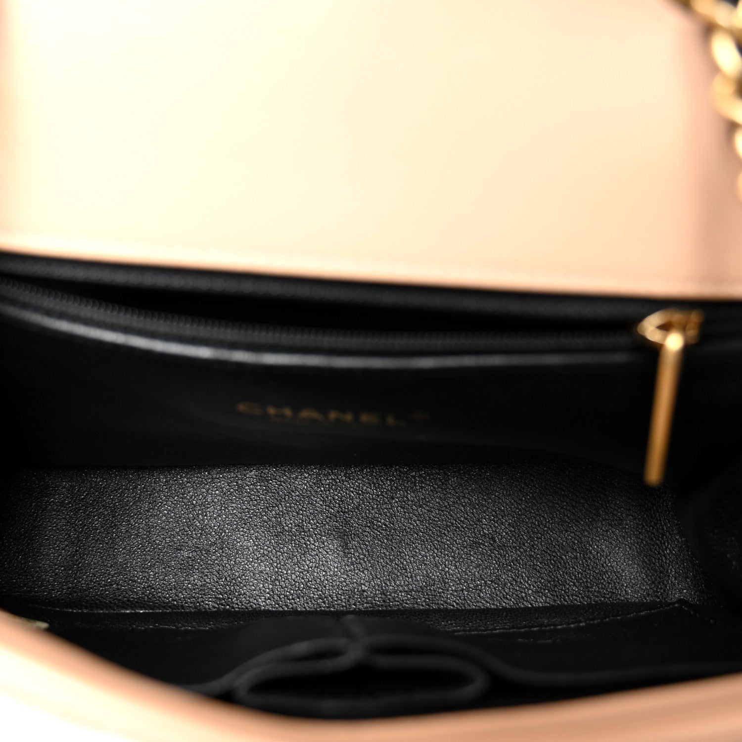 Chanel Caviar Quilted Small CC Filigree Flap Beige Black 5 of 10