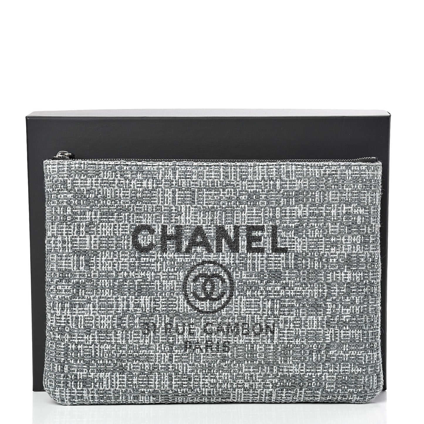 Canvas Small Deauville Pouch Charcoal