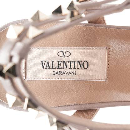 Valentino Garavani Patent Rockstud Ankle Strap Low Heel Pumps 39.5 Poudre 6 of 7