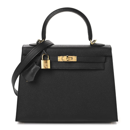 Hermes Epsom Kelly Sellier 25 Black 1 of 14