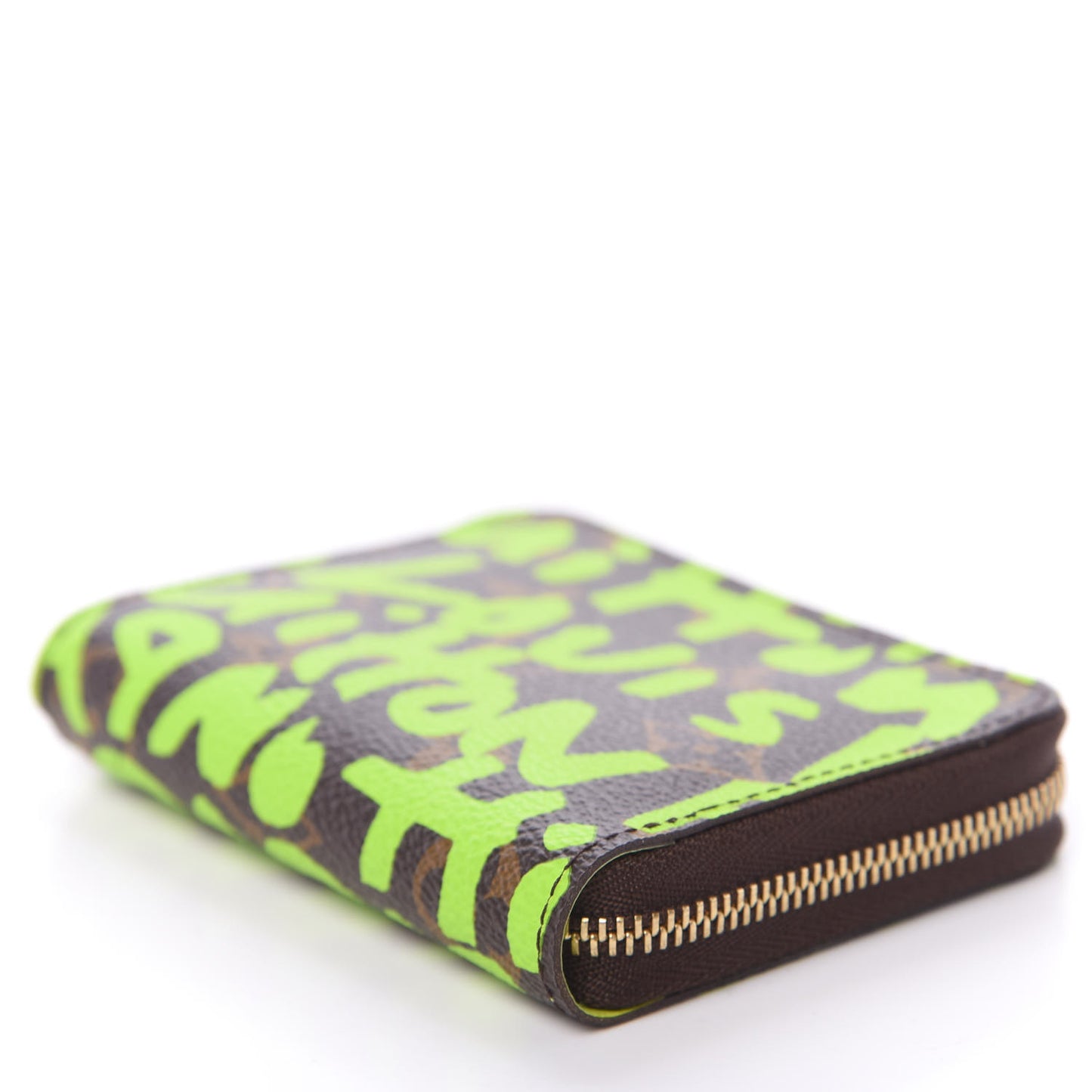 Monogram Graffiti Zippy Coin Purse Wallet Green